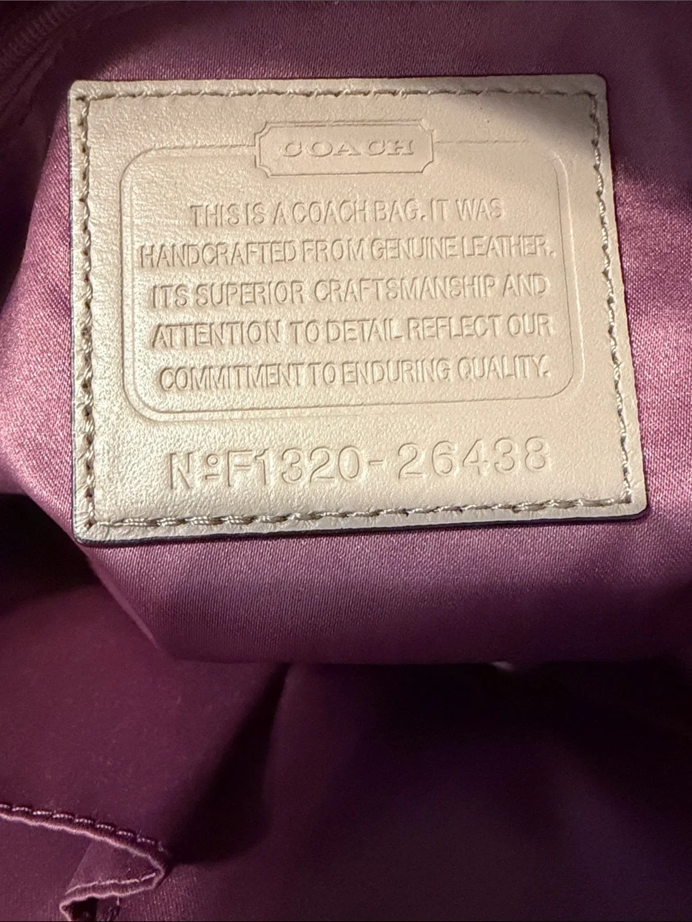 COACH Sequin-Embellished Cream Dome Satchel
